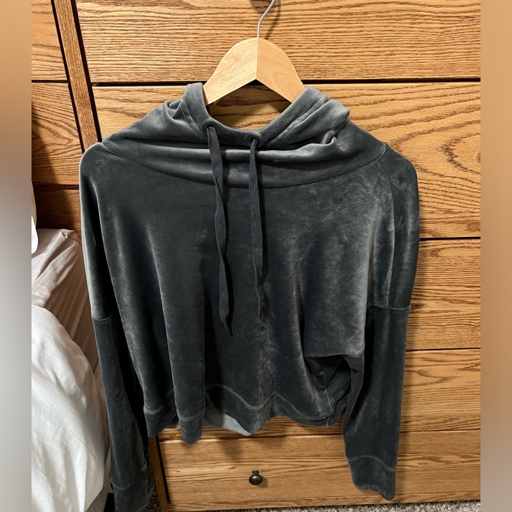 Aerie cropped velour sweatshirt